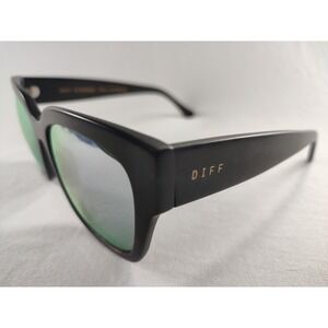 DIFF Eyewear Bella II Matte Black Iridescent Mirrored Sunglasses MB-LA171